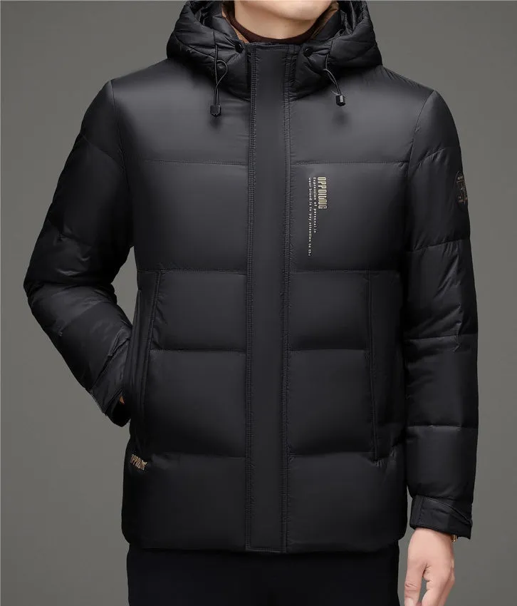 Water-resistant and Windproof Puffer Down Jacket for Men