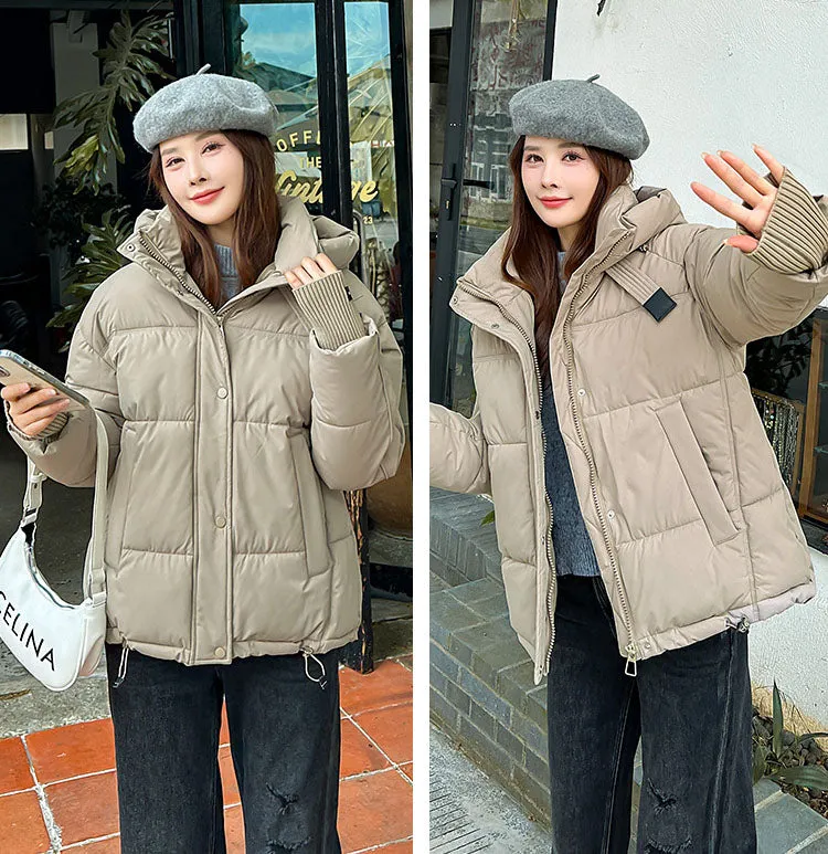 Water-resistant and Windproof Quilted Puffer Jacket for Women