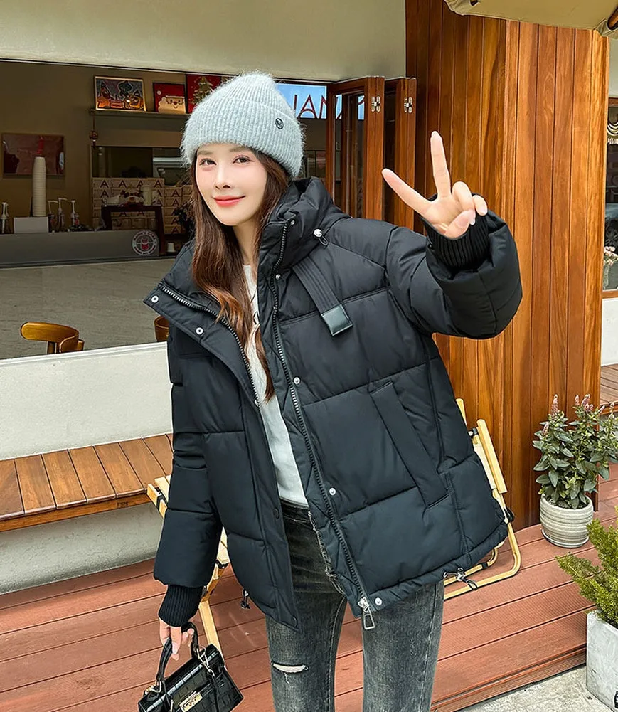 Water-resistant and Windproof Quilted Puffer Jacket for Women
