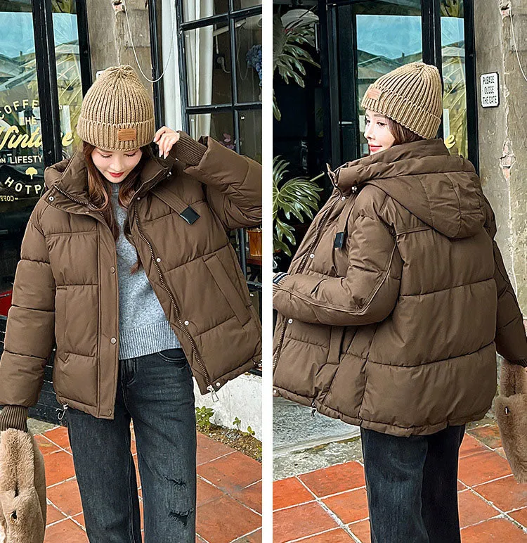 Water-resistant and Windproof Quilted Puffer Jacket for Women
