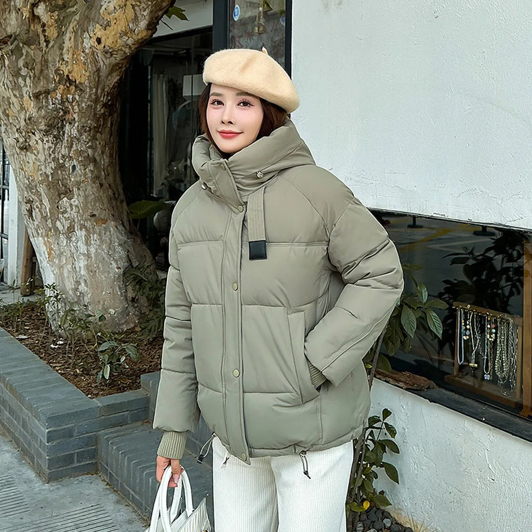 Water-resistant and Windproof Quilted Puffer Jacket for Women