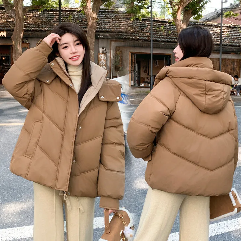 Water-resistant Quilted Puffer Jacket for Women with Windproof Features