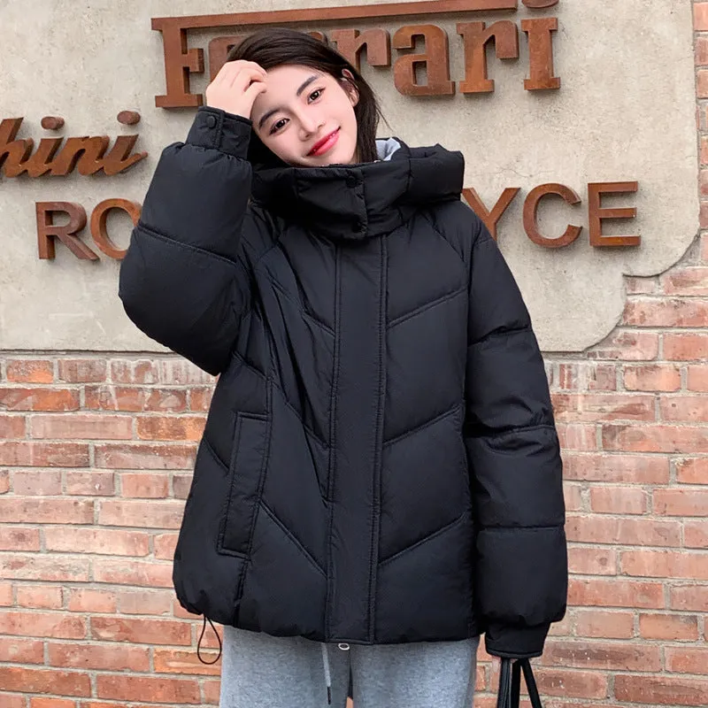 Water-resistant Quilted Puffer Jacket for Women with Windproof Features
