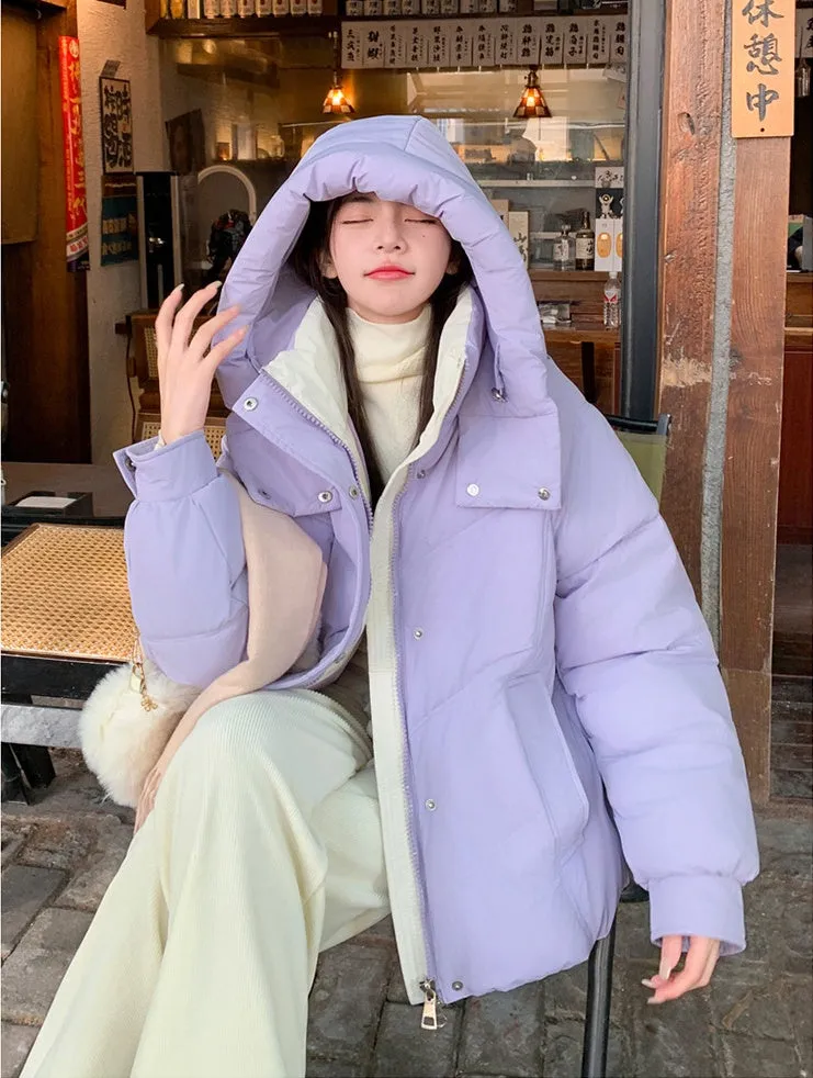Water-resistant Quilted Puffer Jacket for Women with Windproof Features