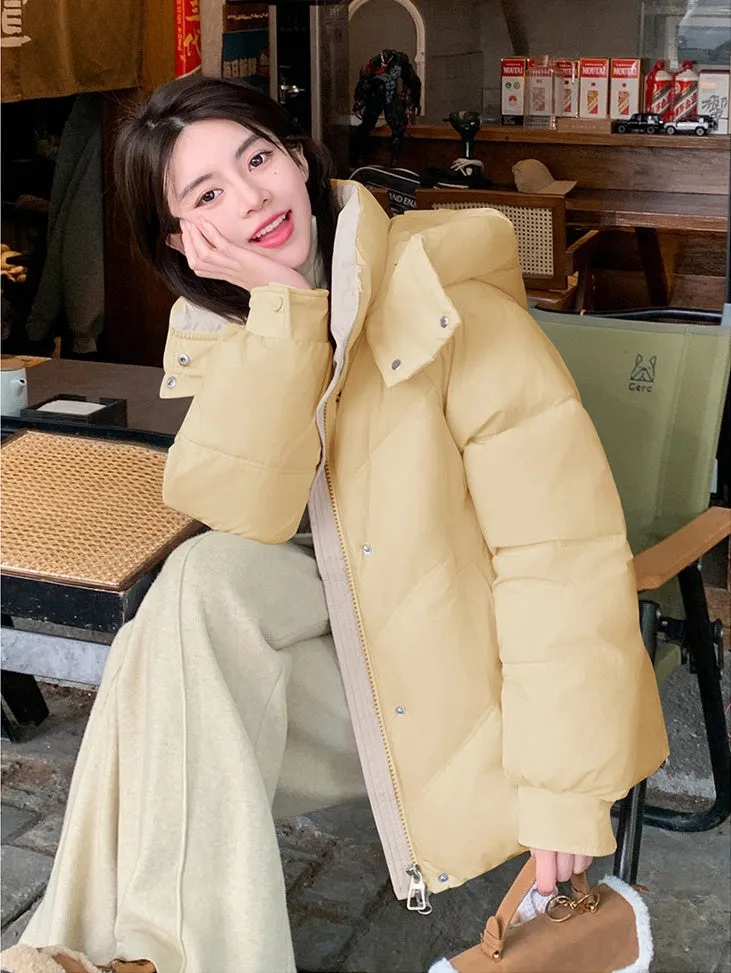 Water-resistant Quilted Puffer Jacket for Women with Windproof Features