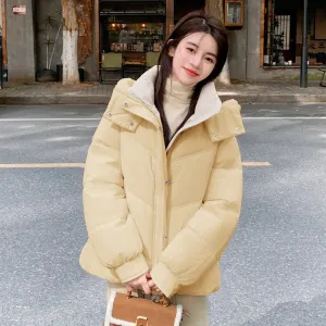 Water-resistant Quilted Puffer Jacket for Women with Windproof Features