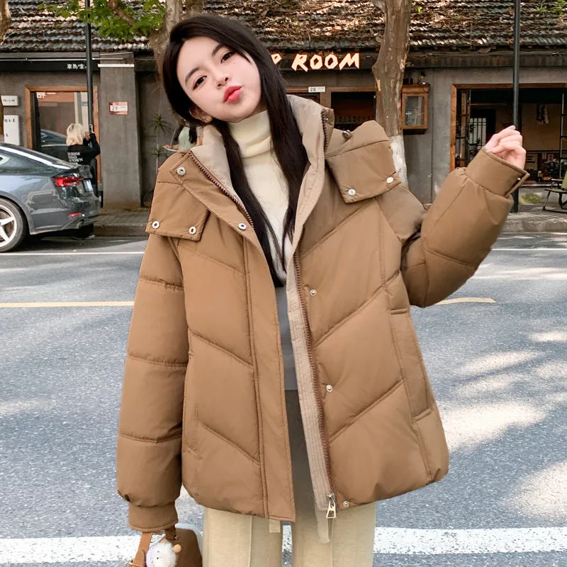 Water-resistant Quilted Puffer Jacket for Women with Windproof Features