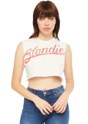 White Blondie Cropped Tee by Goodie Two Sleeves