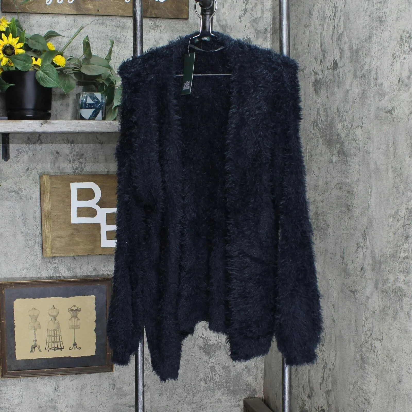 Wild Fable Women's Long Sleeve Open-Front Fuzzy Cardigan R18-10208B