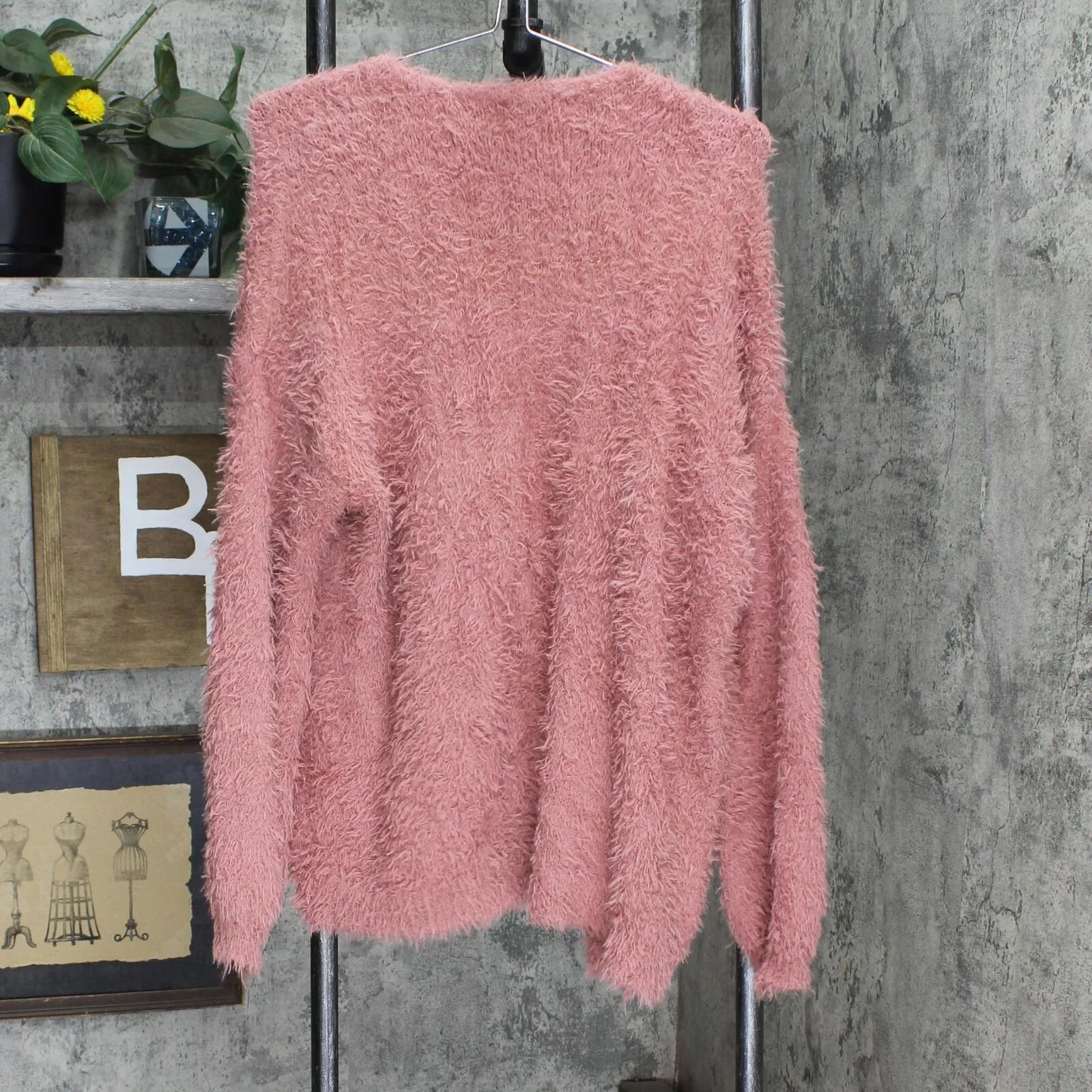 Wild Fable Women's Long Sleeve Open-Front Fuzzy Cardigan R18-10208B