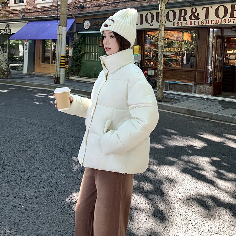 Windproof and Water-Resistant Quilted Puffer Jacket for Women