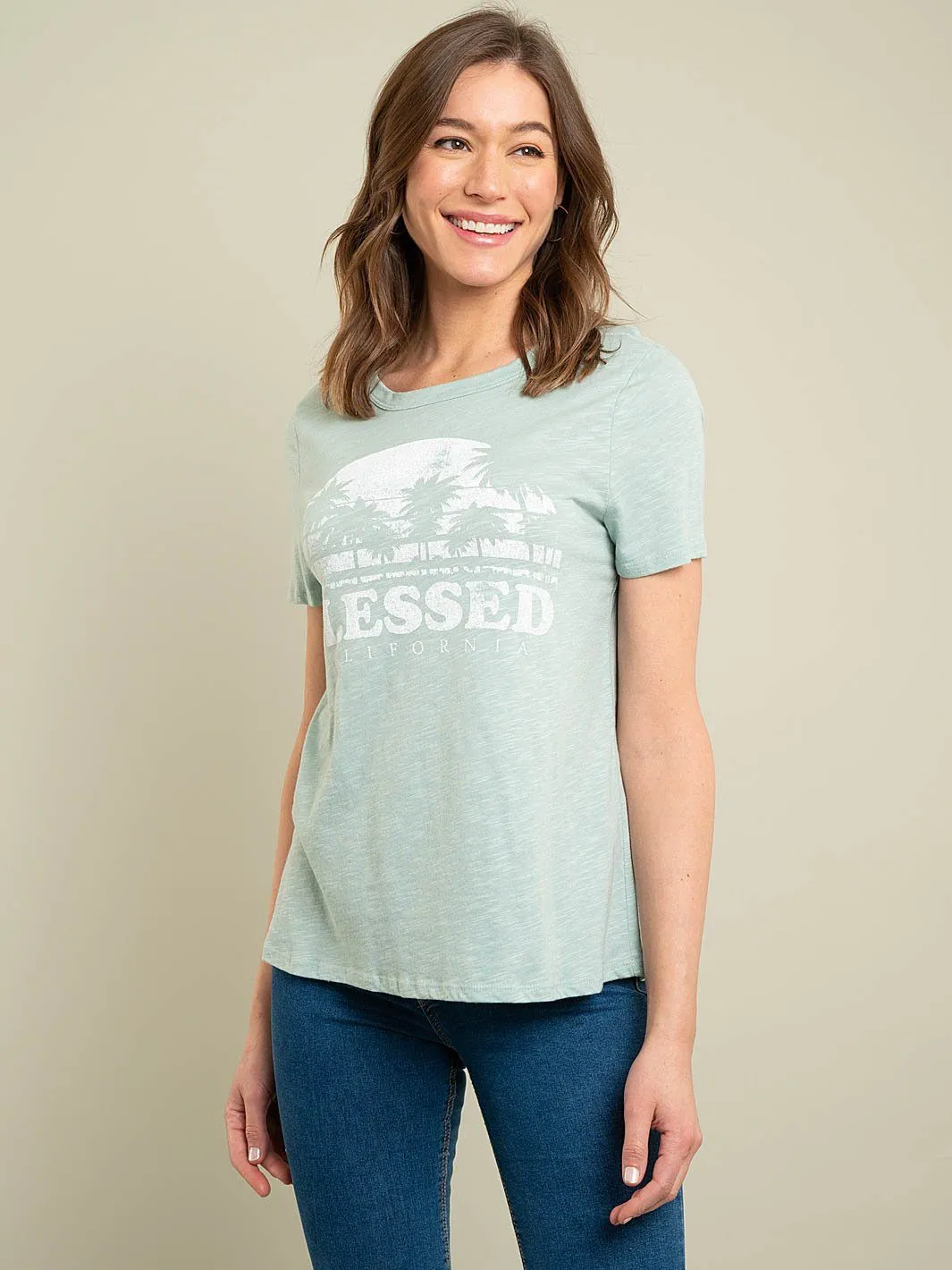 WOMEN'S BLESSED GRAPHIC TOP