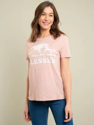 WOMEN'S BLESSED GRAPHIC TOP