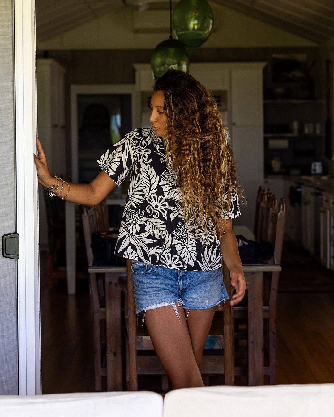 Women's Camp Shirt - Black