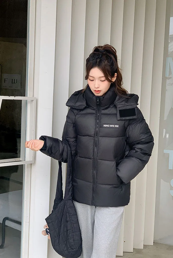 Women's Casual Windproof Quilted Puffer Jacket with Pockets