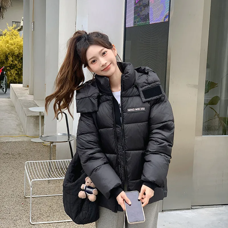 Women's Casual Windproof Quilted Puffer Jacket with Pockets