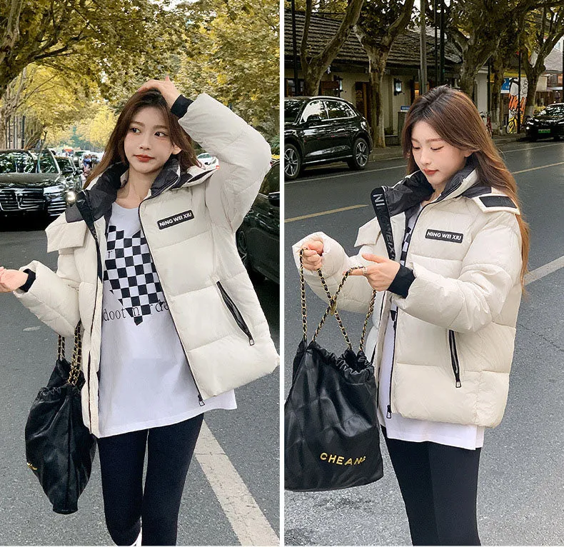 Women's Casual Windproof Quilted Puffer Jacket with Pockets