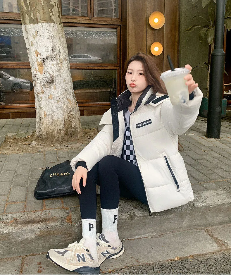 Women's Casual Windproof Quilted Puffer Jacket with Pockets