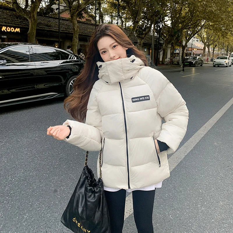 Women's Casual Windproof Quilted Puffer Jacket with Pockets