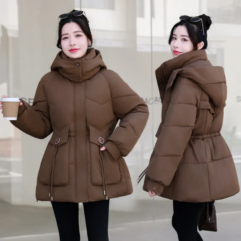 Women's Cozy Hooded Padded Puffer Jacket for Winter Warmth