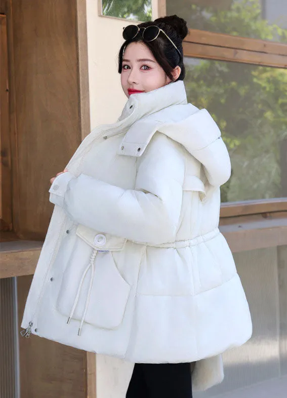 Women's Cozy Hooded Padded Puffer Jacket for Winter Warmth