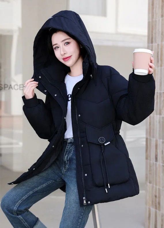 Women's Cozy Hooded Padded Puffer Jacket for Winter Warmth
