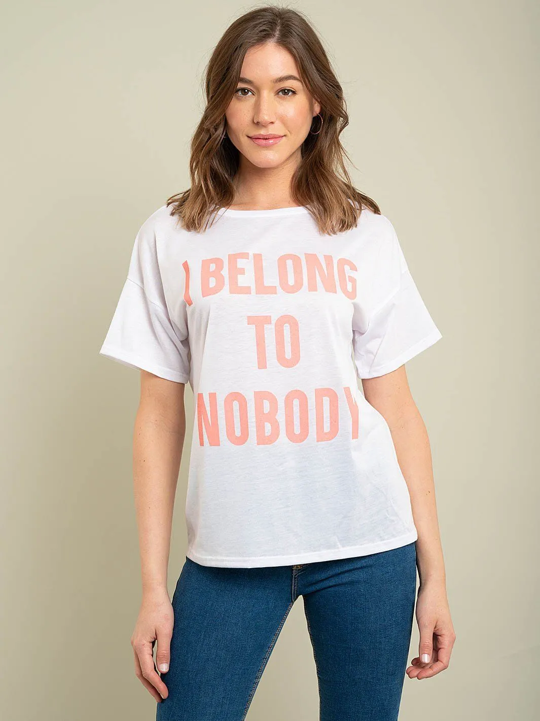 WOMEN'S I BELONG TO NOBODY GRAPHIC TOP