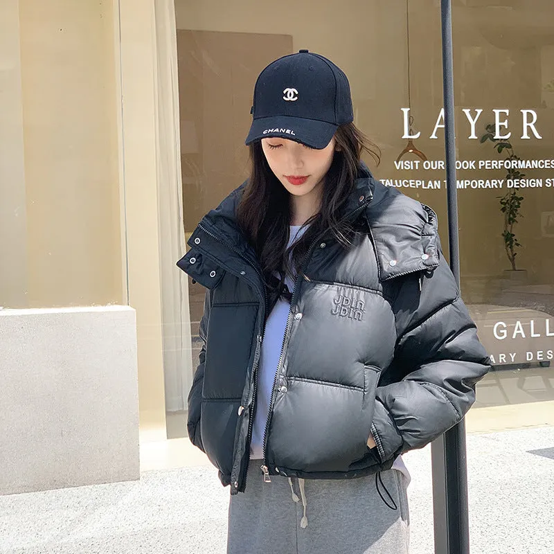 Women's Loose-fit Puffed Raincoat Jacket for Fashionable Looks