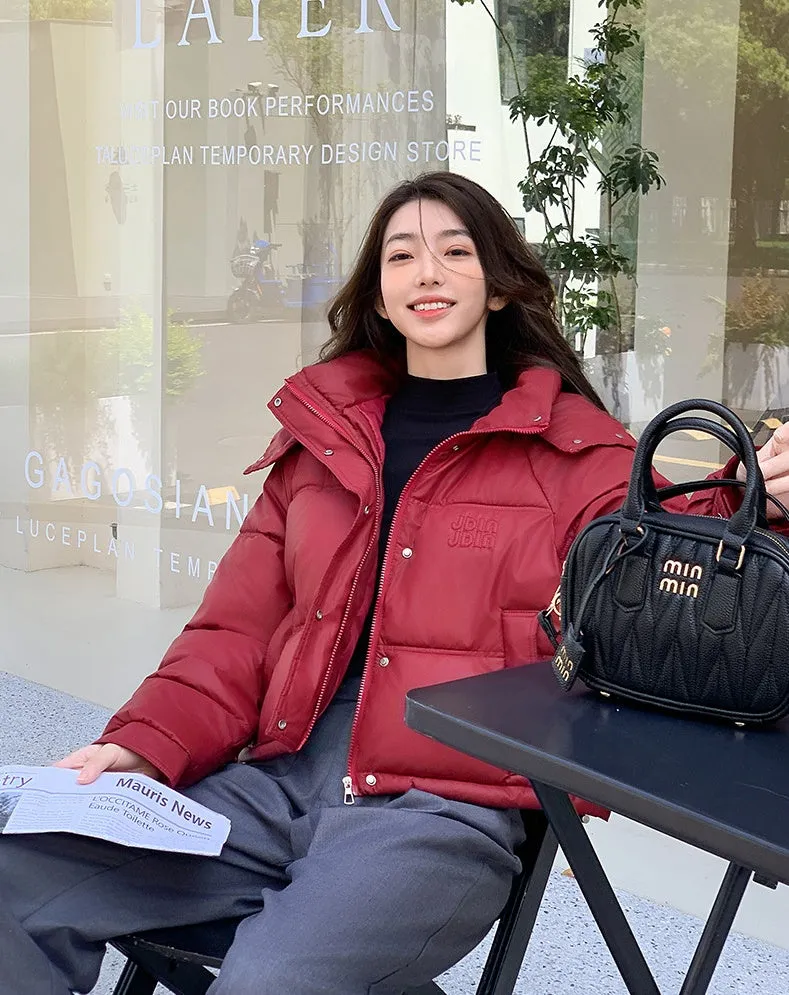 Women's Loose-fit Puffed Raincoat Jacket for Fashionable Looks