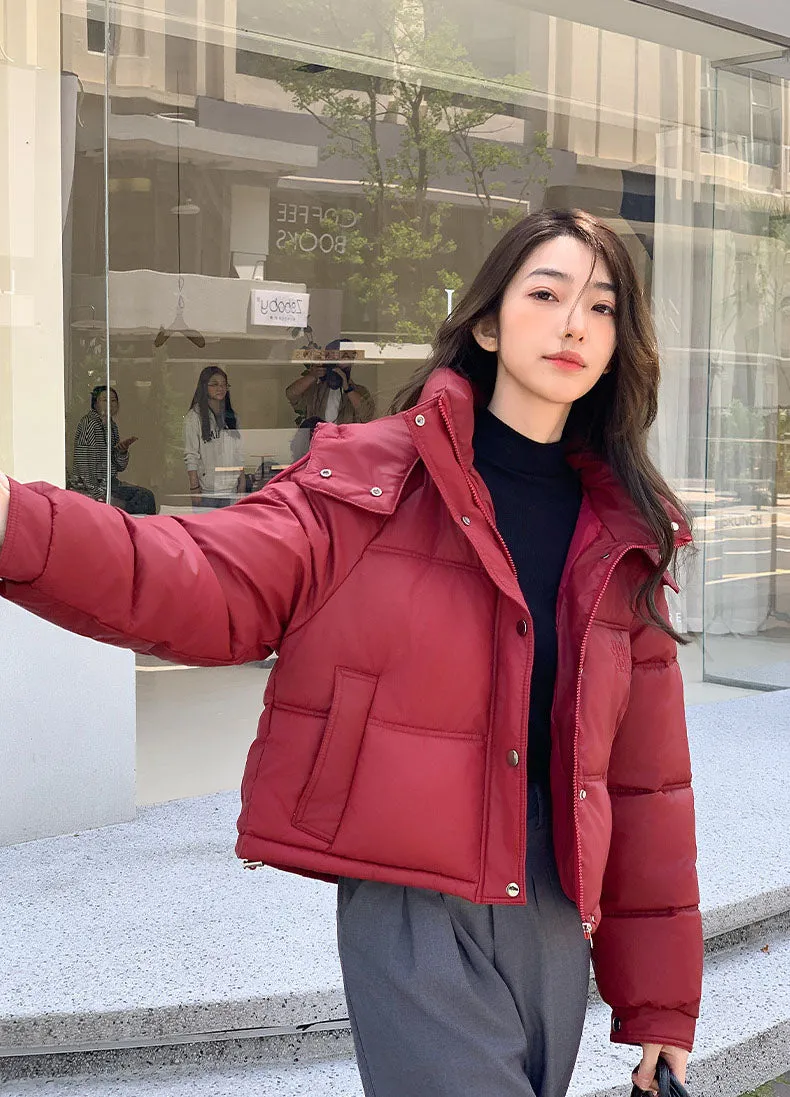 Women's Loose-fit Puffed Raincoat Jacket for Fashionable Looks