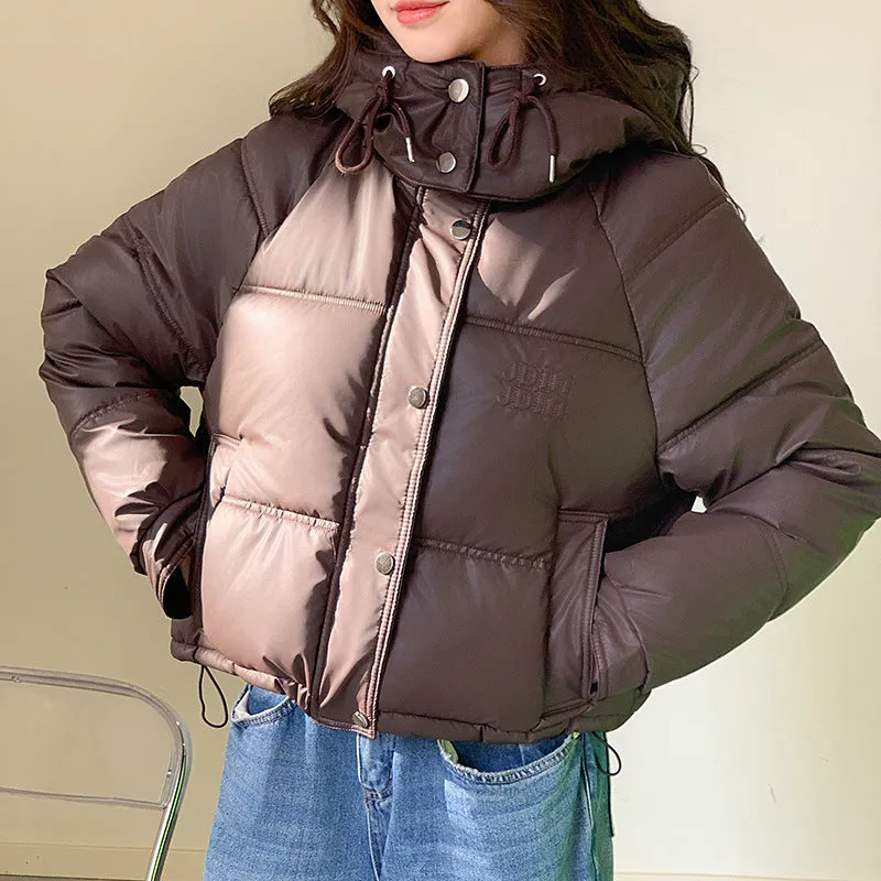 Women's Loose-fit Puffed Raincoat Jacket for Fashionable Looks