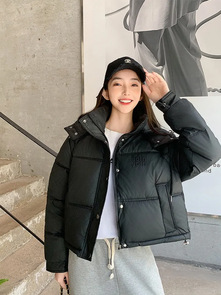 Women's Loose-fit Puffed Raincoat Jacket for Fashionable Looks