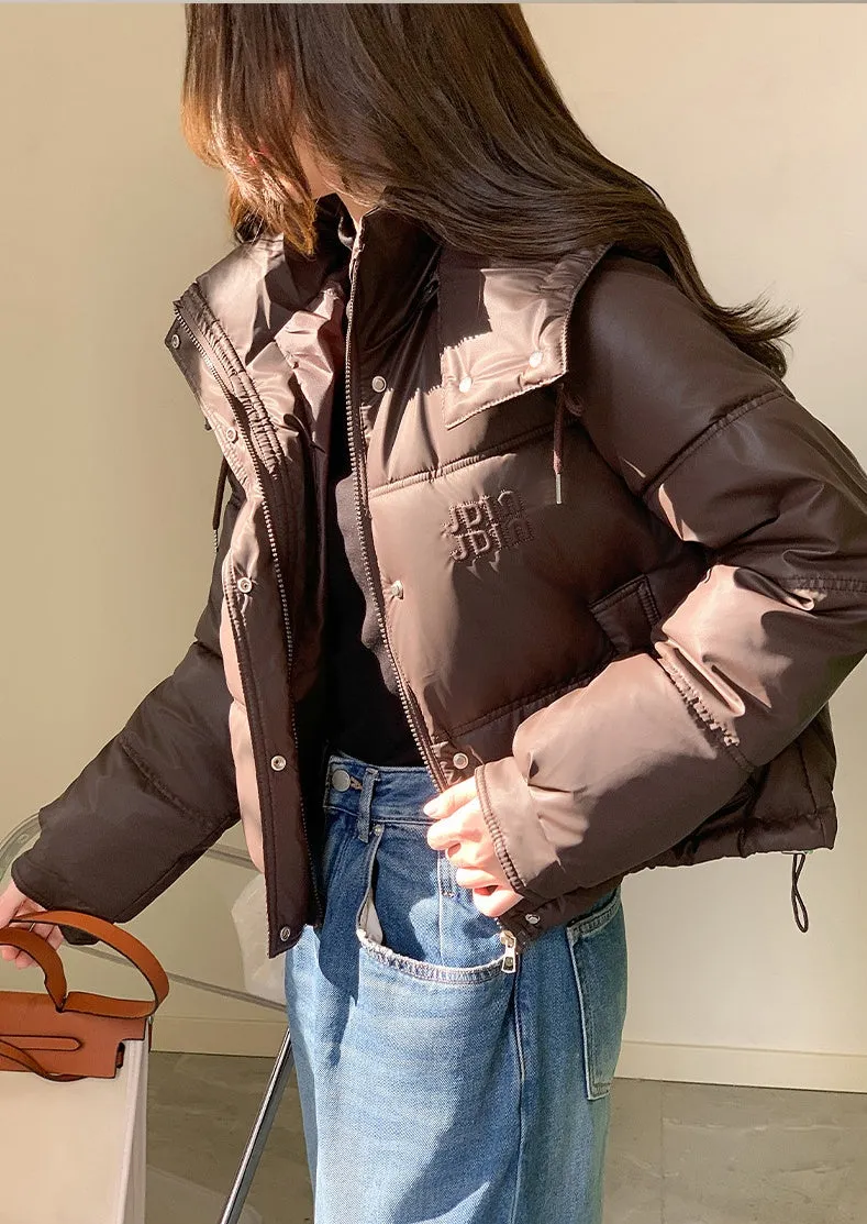 Women's Loose-fit Puffed Raincoat Jacket for Fashionable Looks