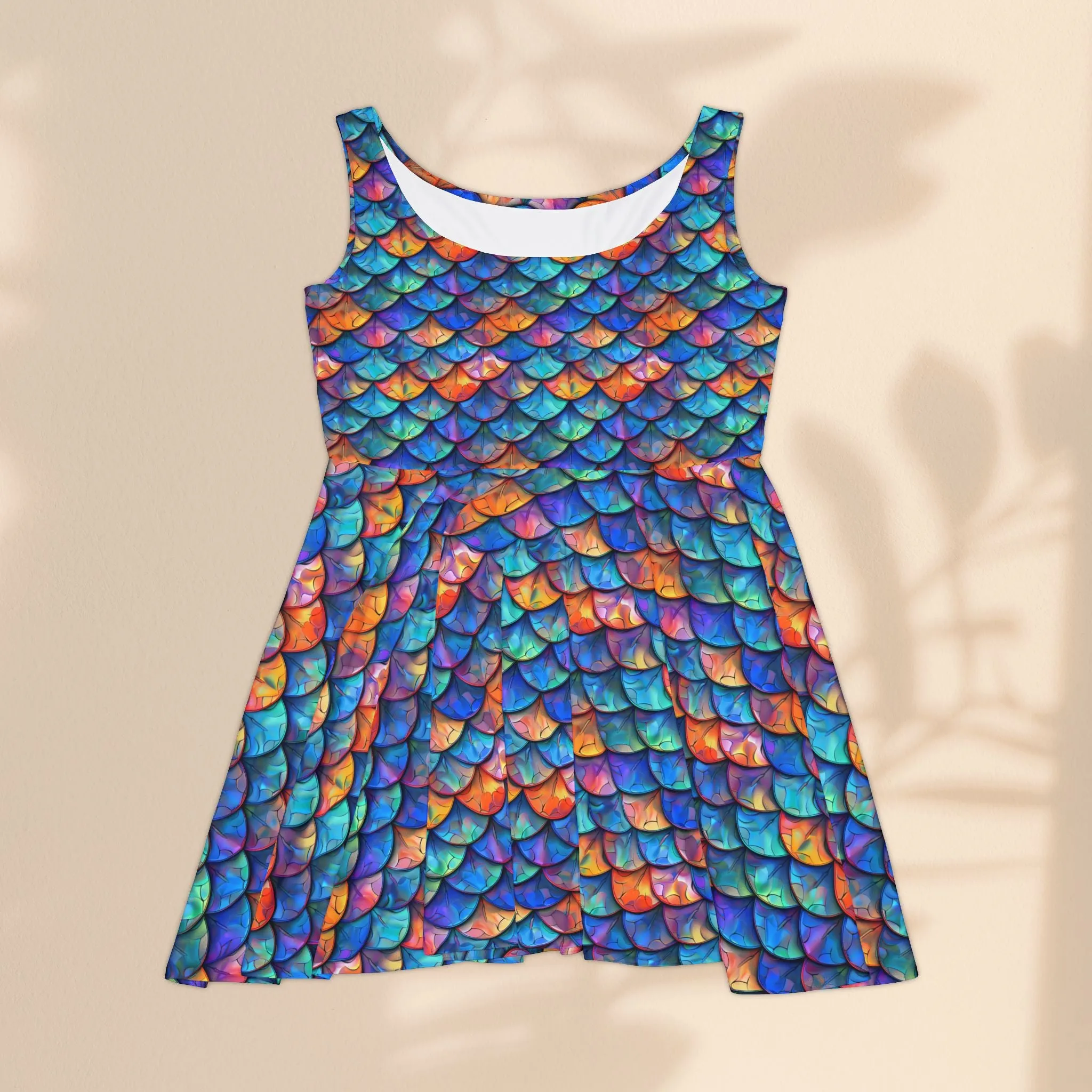 Women's Skater Dress  - Colorful Mermaid