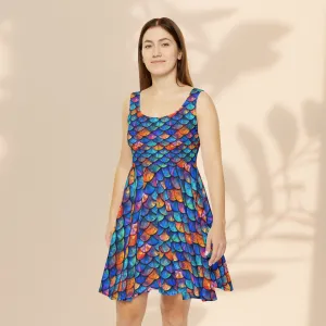 Women's Skater Dress  - Colorful Mermaid