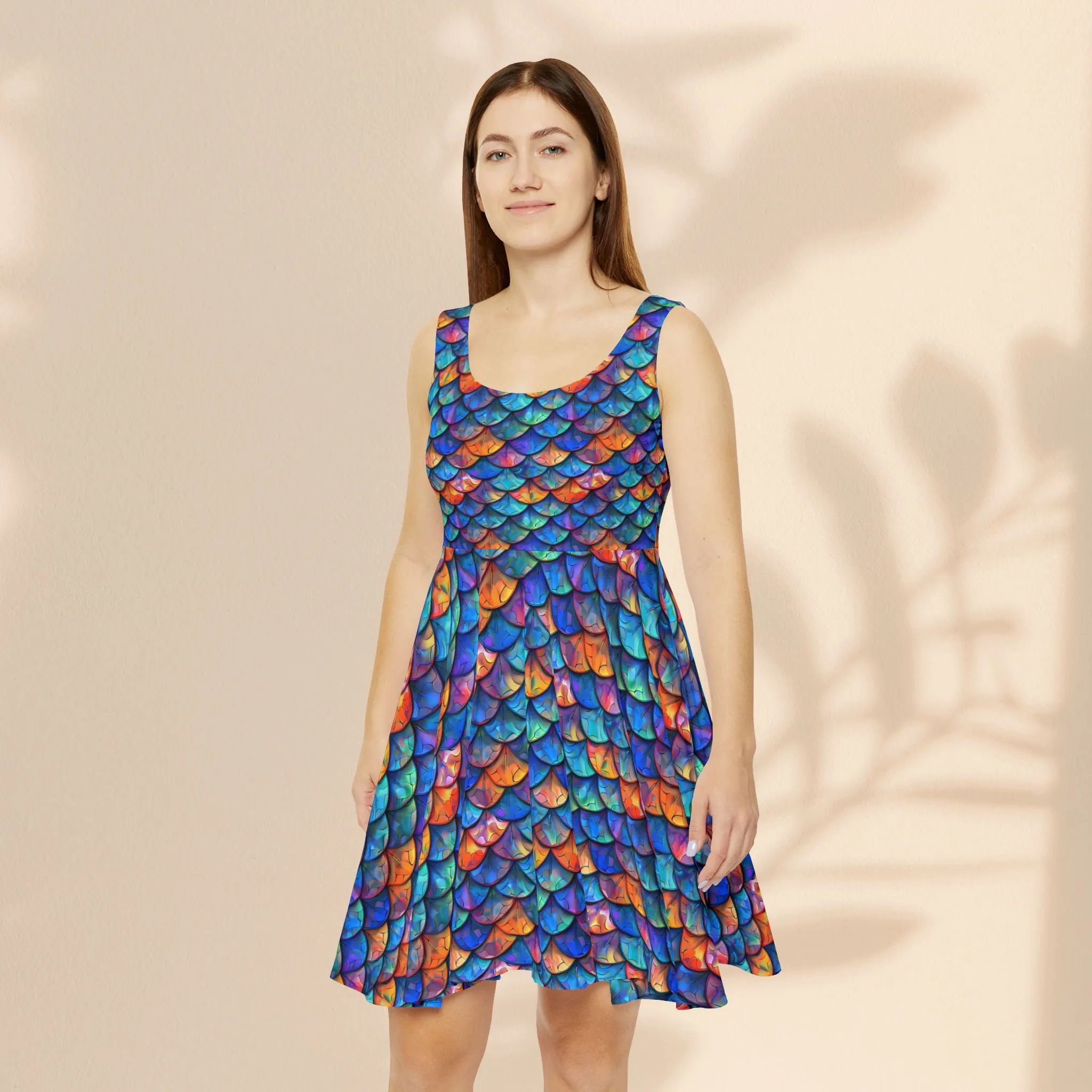Women's Skater Dress  - Colorful Mermaid