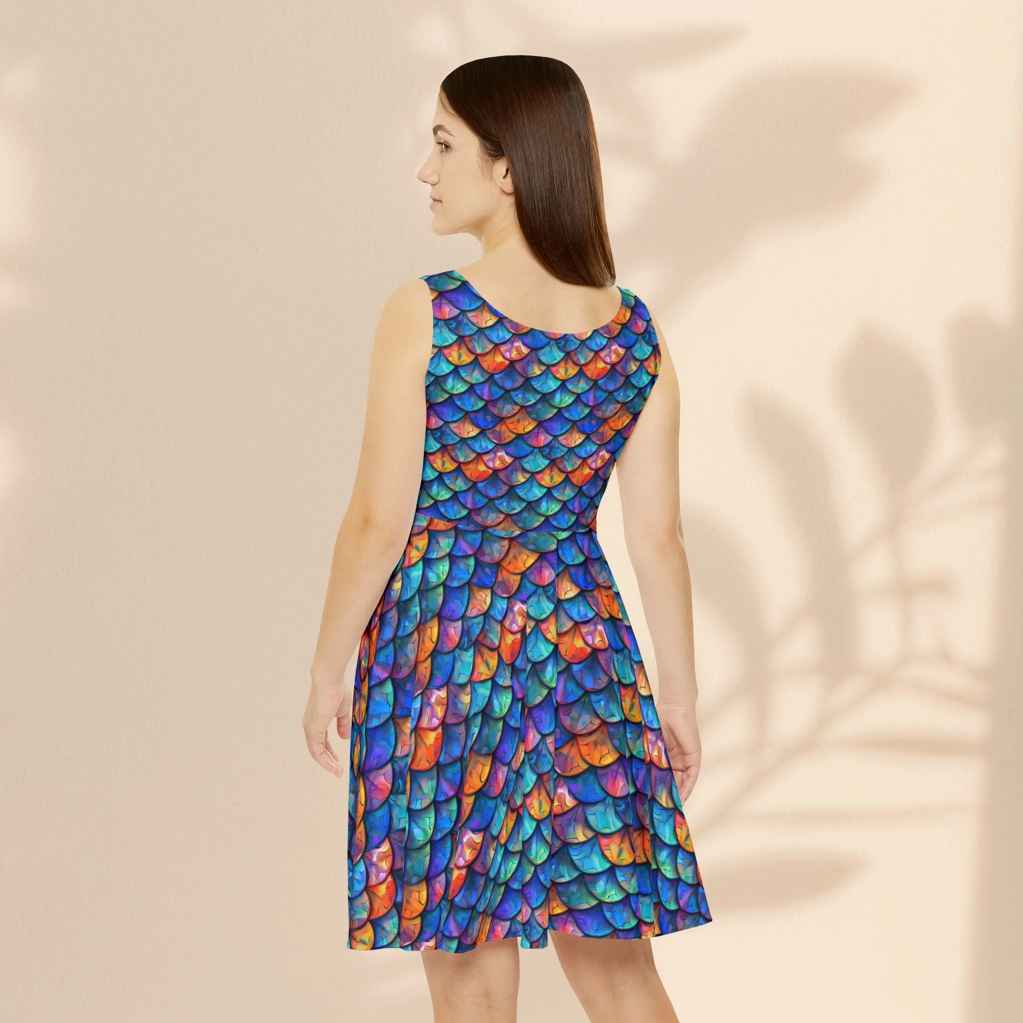 Women's Skater Dress  - Colorful Mermaid