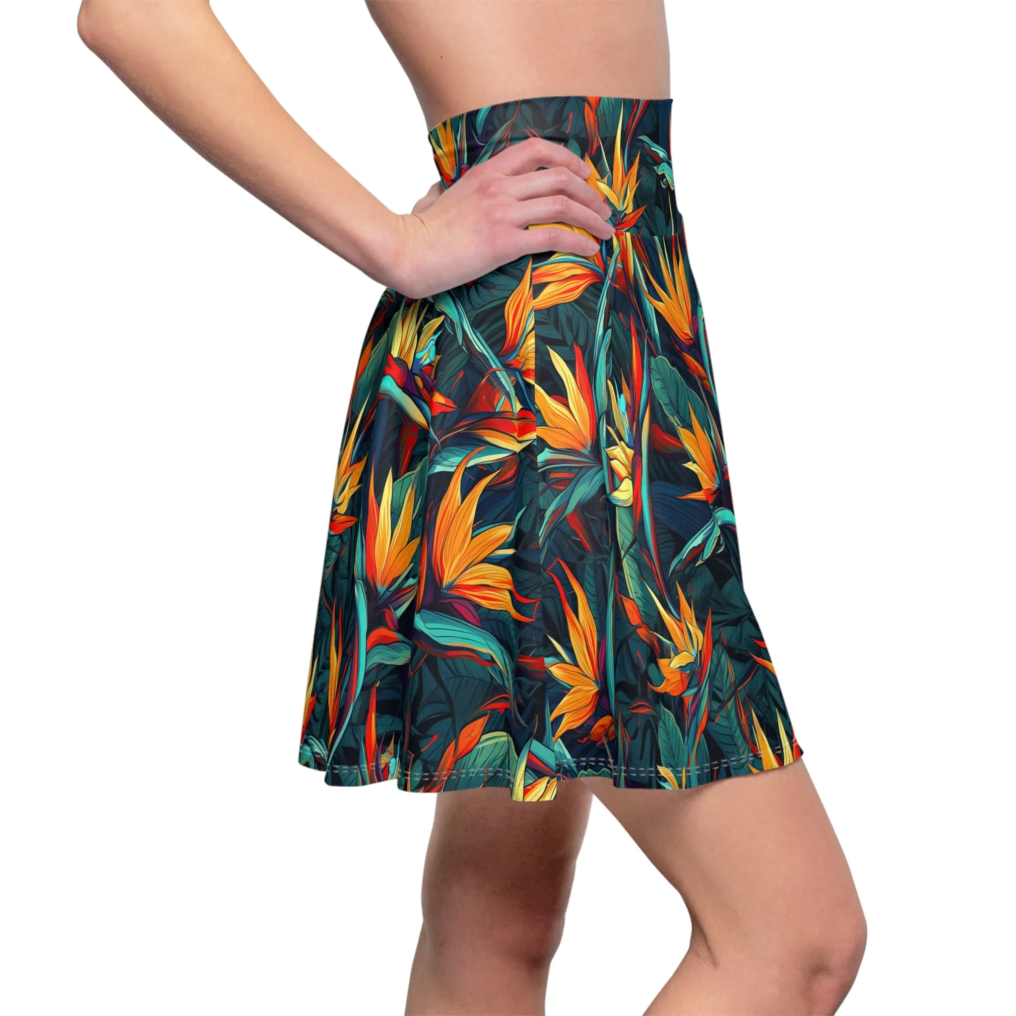 Women's Skater Skirt - Bird of Paradise