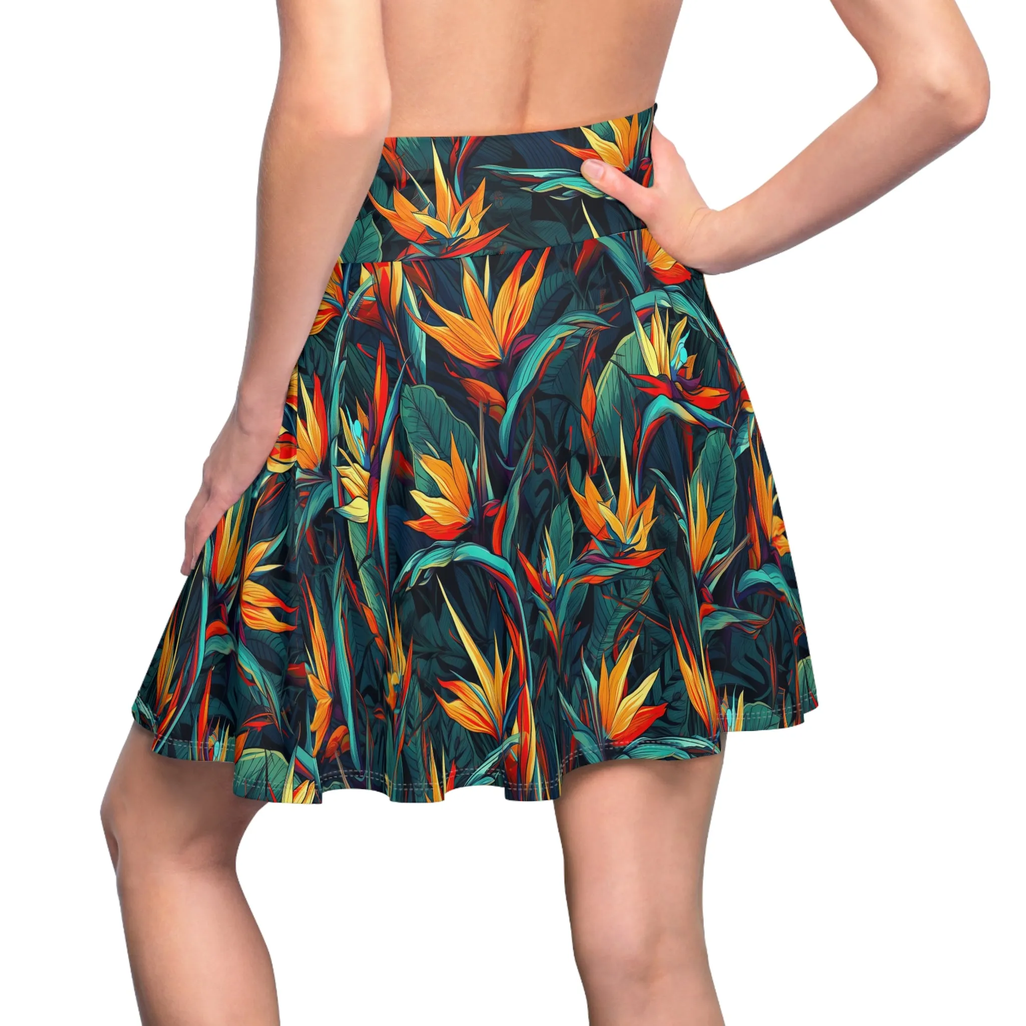 Women's Skater Skirt - Bird of Paradise