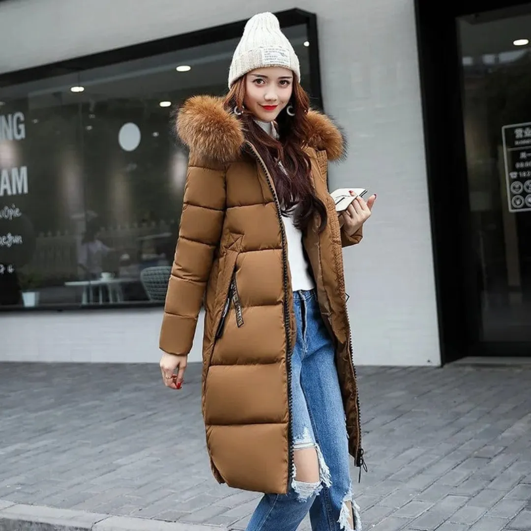 Women's Warm Winter Long Puffer Hooded Jacket | Stylish