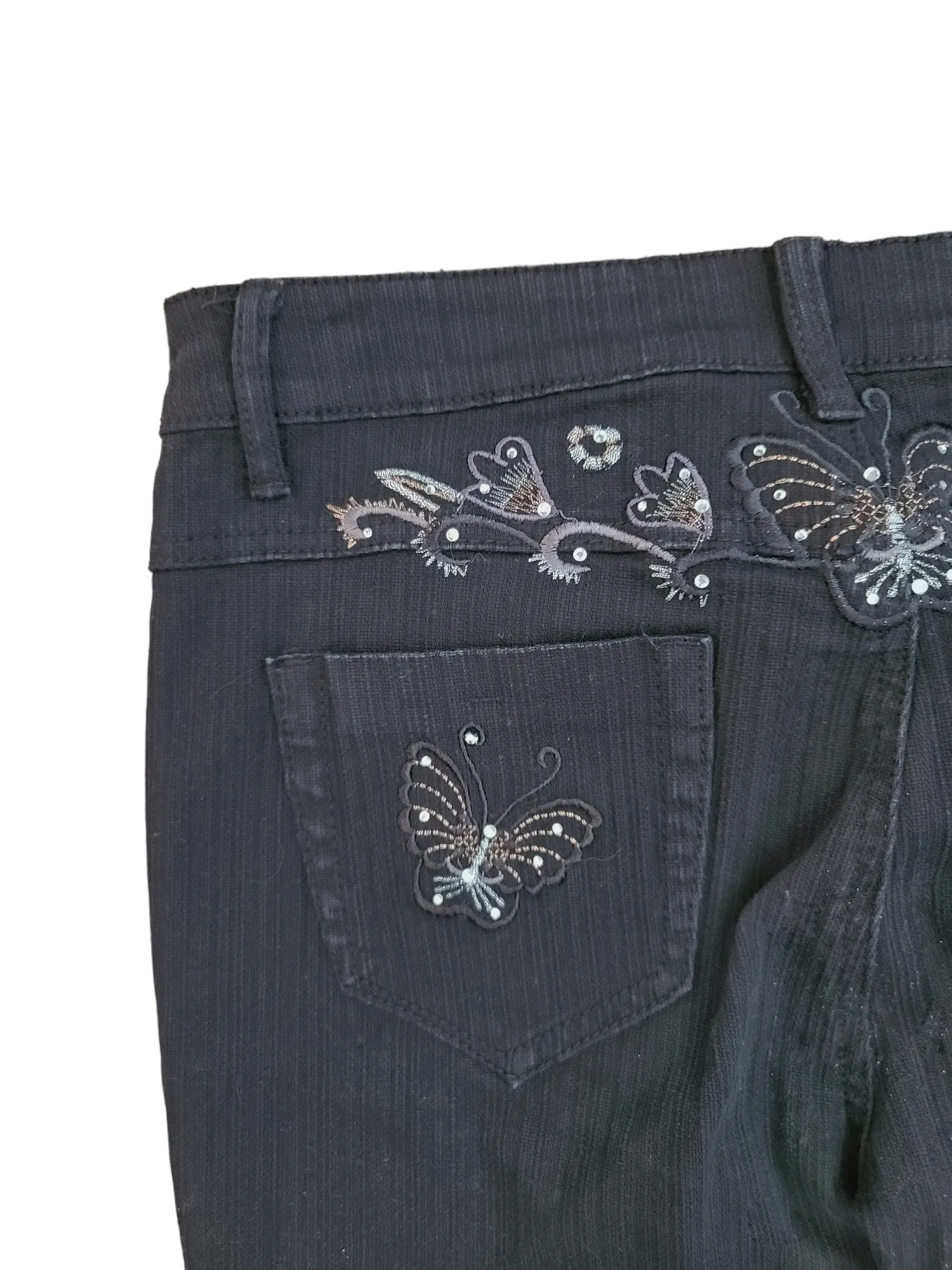 Y2k mcbling butterflies cropped trousers